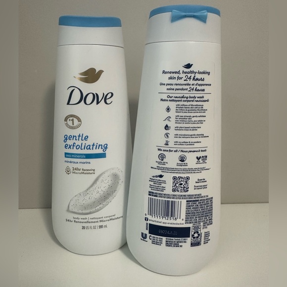 New 2 pack Dove Gentle Exfoliating Body Wash | Sea Minerals 20oz each - Picture 2 of 9